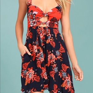 Free people Baby it’s you navy mini dress